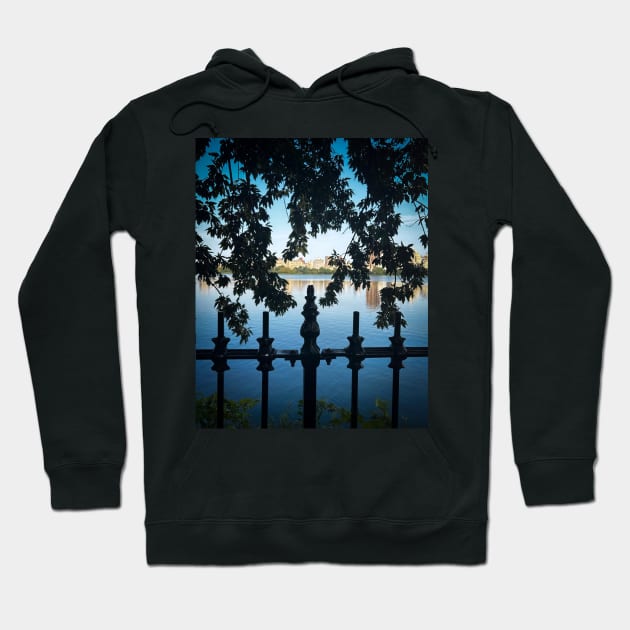 Jacqueline Kennedy Onassis Reservoir Central Park NYC Hoodie by eleonoraingrid